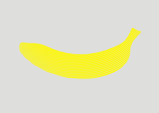 抽象线条矢量香蕉