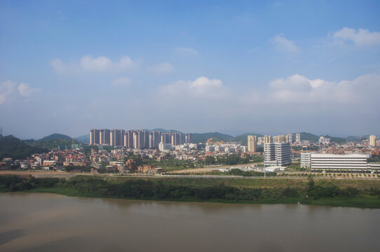 乡镇沿江景观