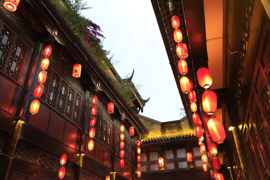 成都锦里古街旅游景点传统文化