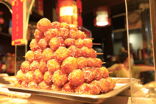 老成都糖油果子传统名小吃摄影图
