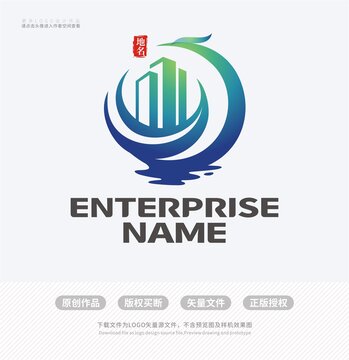 J字母凤凰LOGO标志设计