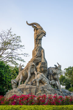 广州地标五羊雕塑五羊石像
