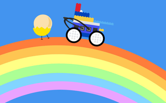 机器人小车孵蛋彩虹