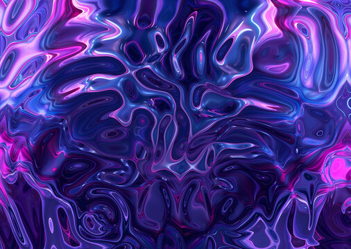 蓝紫流体画