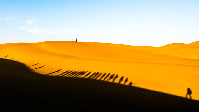 映在沙漠里的风景