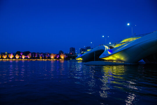 北京通州运河夜景