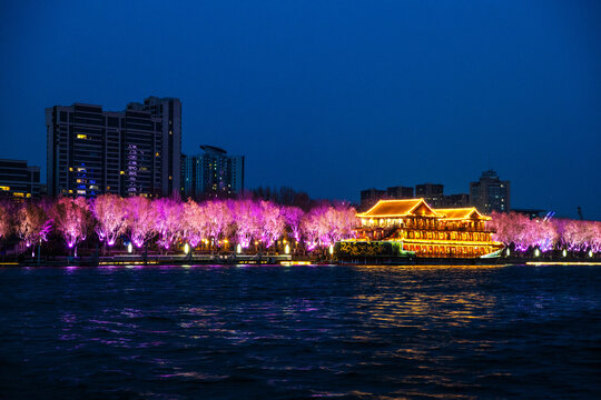 北京通州运河夜景