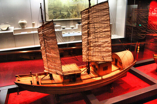 中国航海博物馆中国古帆船模型