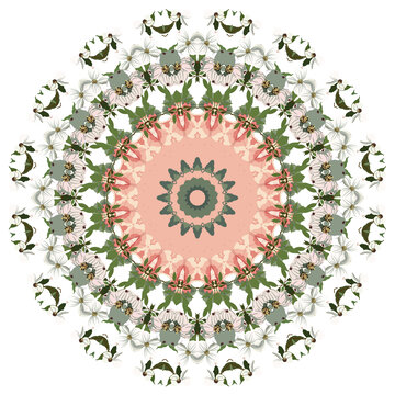 圆形中式古典花纹图案设计