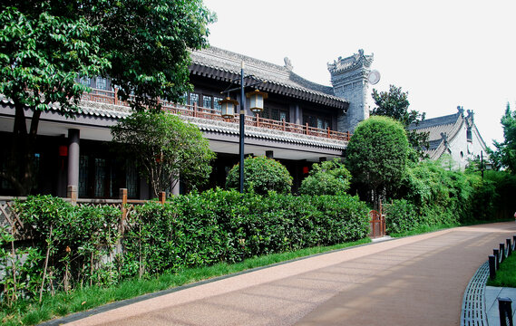 曲江南湖复古建筑