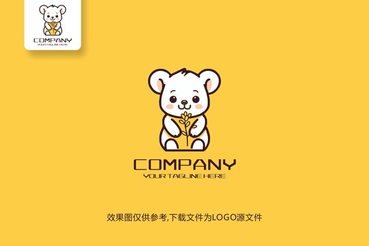 创意考拉树袋熊logo