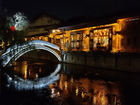 丽江古城夜景