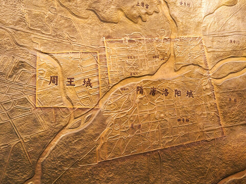 隋唐洛阳城地形图