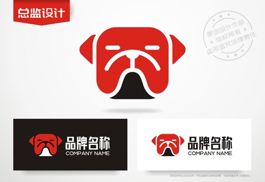 宠物狗logo巴哥犬