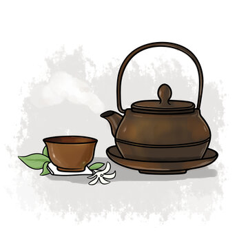 陶瓷茶壶茶杯组合