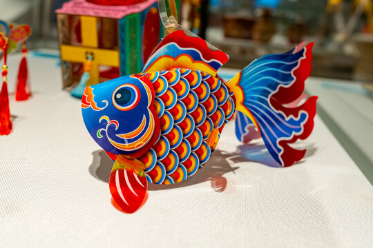 彩色鲤鱼灯笼