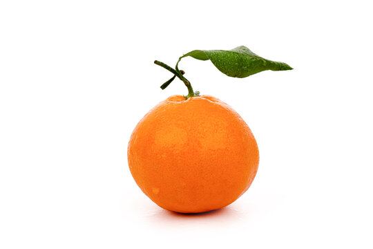 橘子果冻橙平视角带水珠白底图