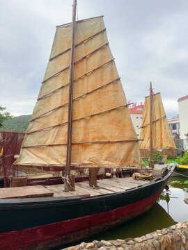 海陵岛渔船风情街帆船