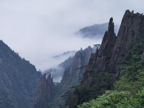 黄山石门峰