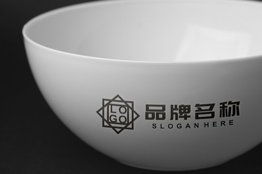 烤瓷碗logo样机