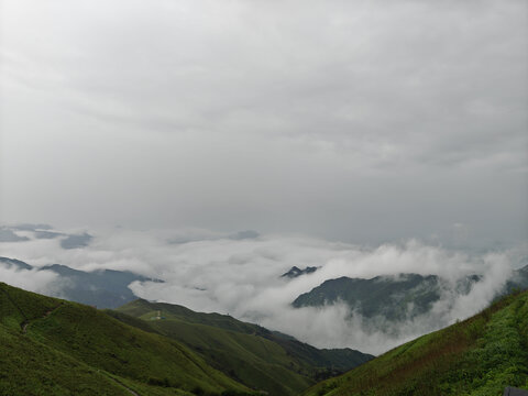 武功山高山草甸云海