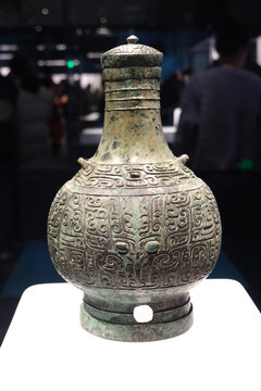商中期青铜器甲壶