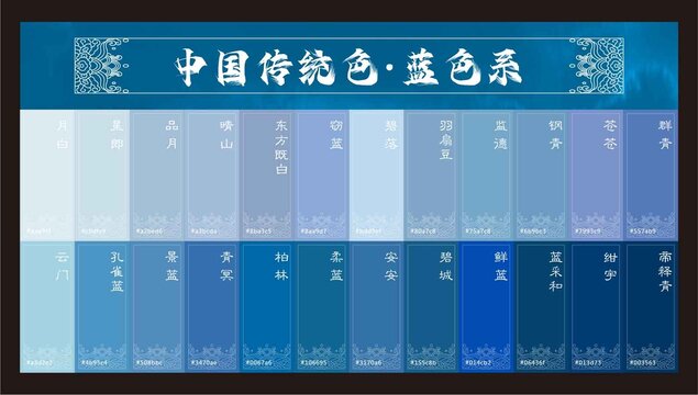 中国传统色蓝色系