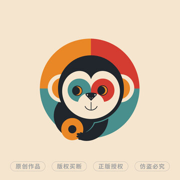 抽象猴子logo
