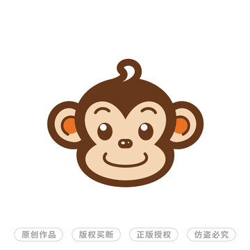原创矢量小猴子logo