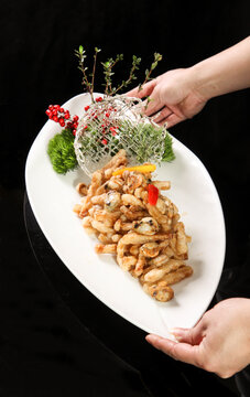 煎白玉菇