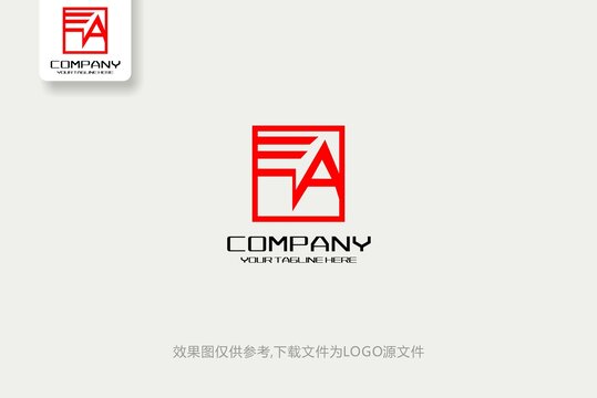 FA字母科技电子机械logo