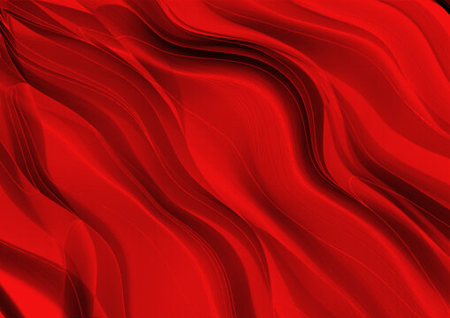 红色丝绸背影