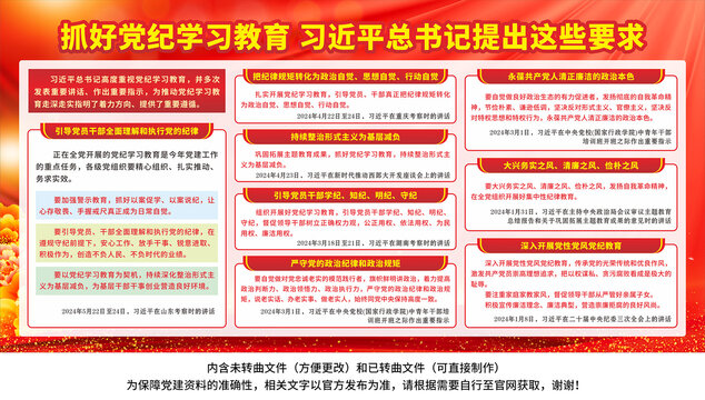 党纪学习教育展板