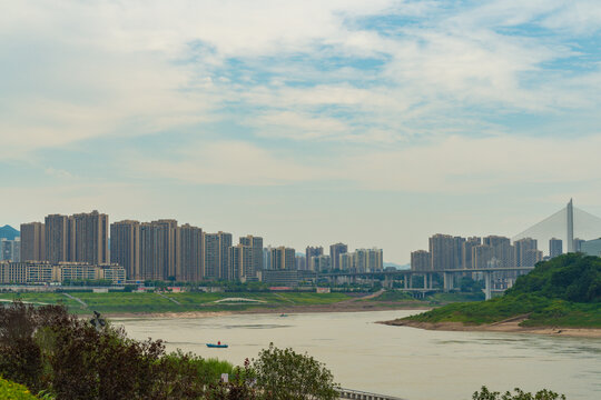 重庆渝中半岛城市风光地标建筑