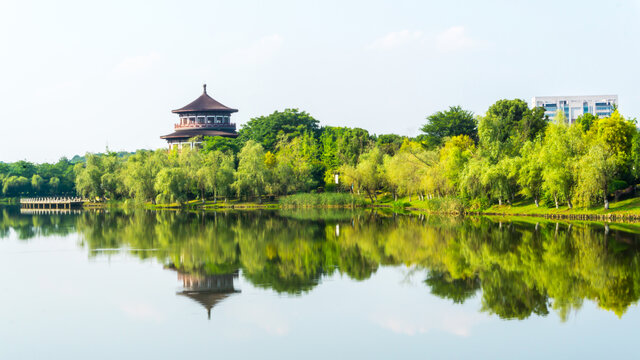 九华湖风光