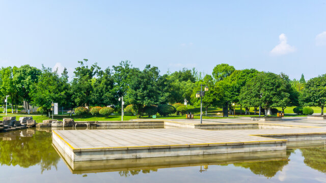 九华湖公园景观