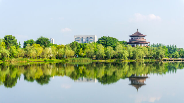 九华湖风光