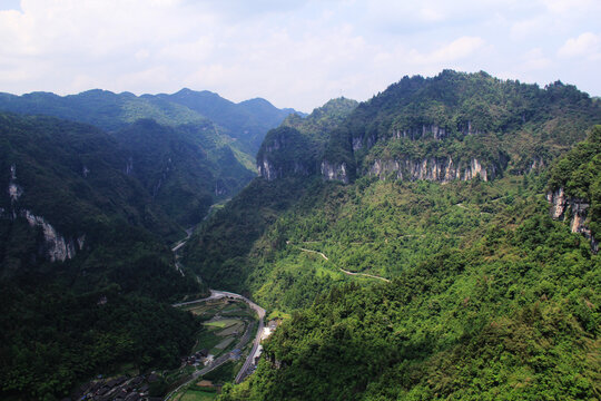 矮寨大桥风光全景