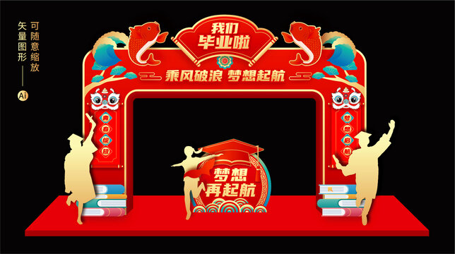 毕业门头