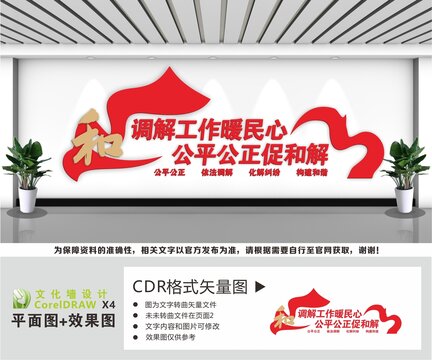 调解室依法调解文化墙