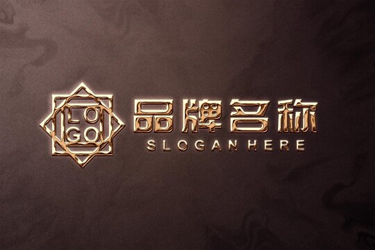 烫金效果logo样机