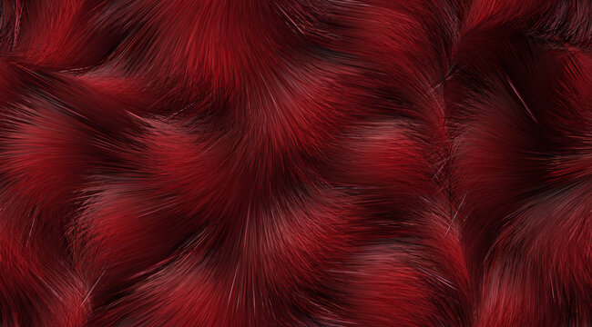 红色毛发线条