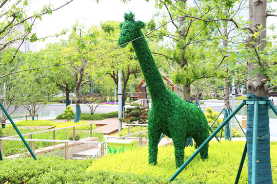 公园长颈鹿装饰