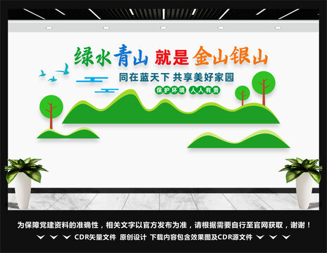 绿水青山就是金山银山文化墙