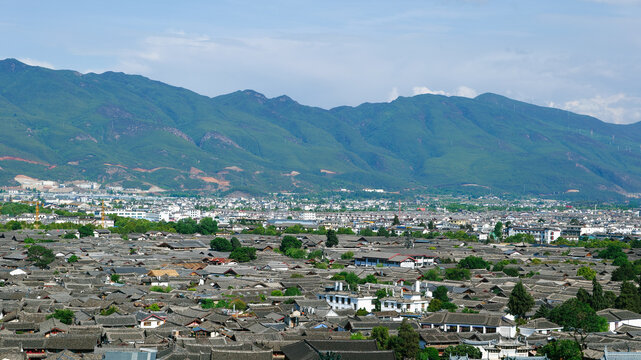 俯瞰丽江全景