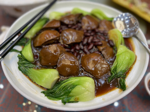 柚皮腰豆扒鲜鲍