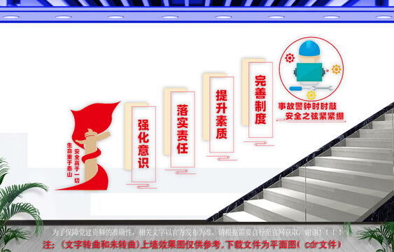 安全生产楼梯文化墙