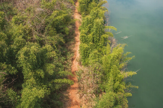 溪边的水岸小路