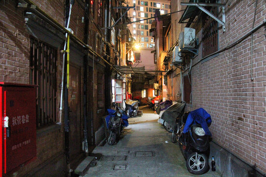 上海老弄堂夜景