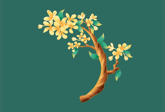 手绘桂花